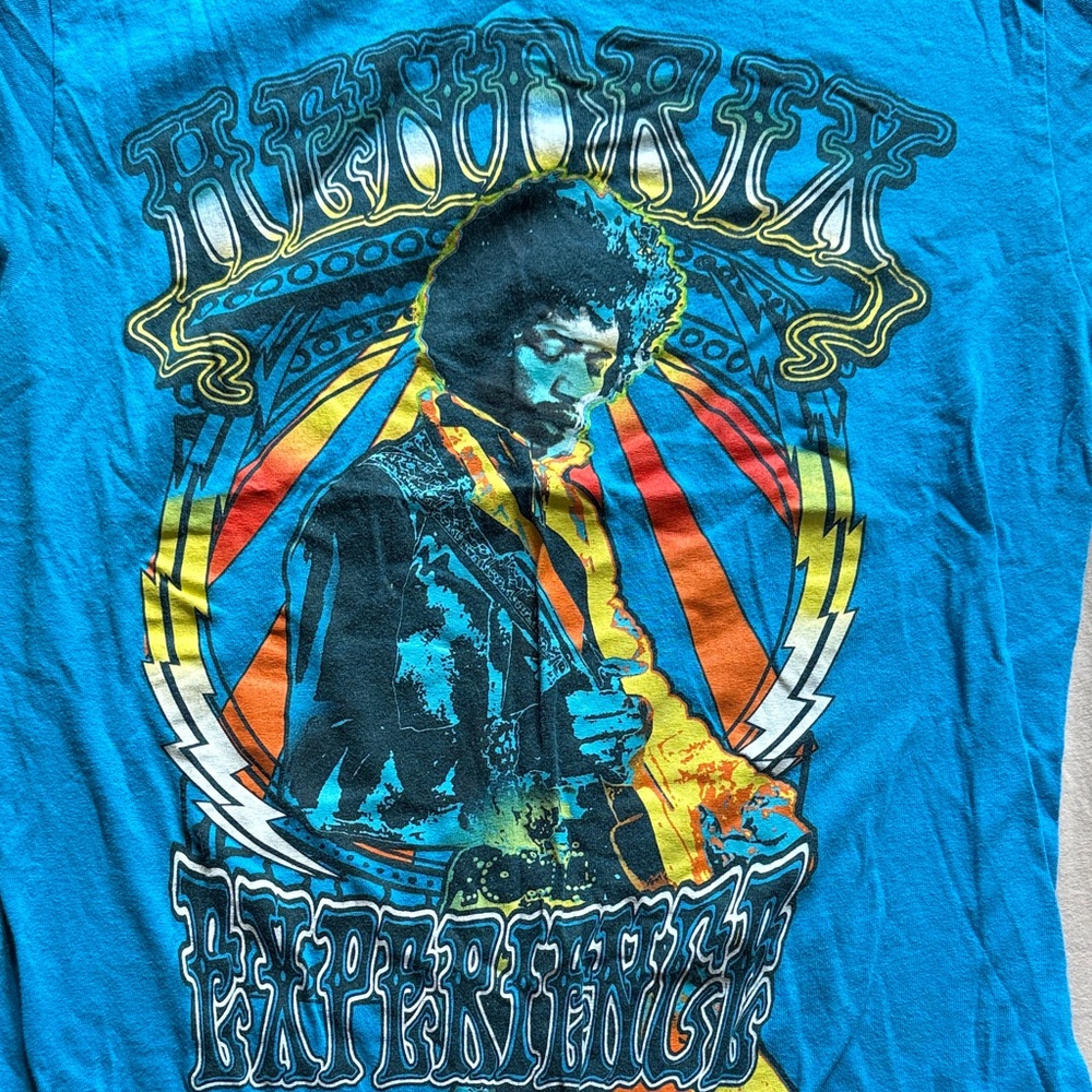 Hendrix Experience Vibrant Blue Graphic Tee